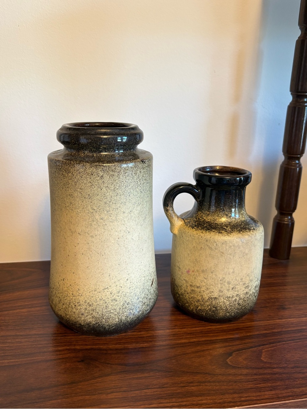 Vintage West German Fat Lava Style Pottery Vases